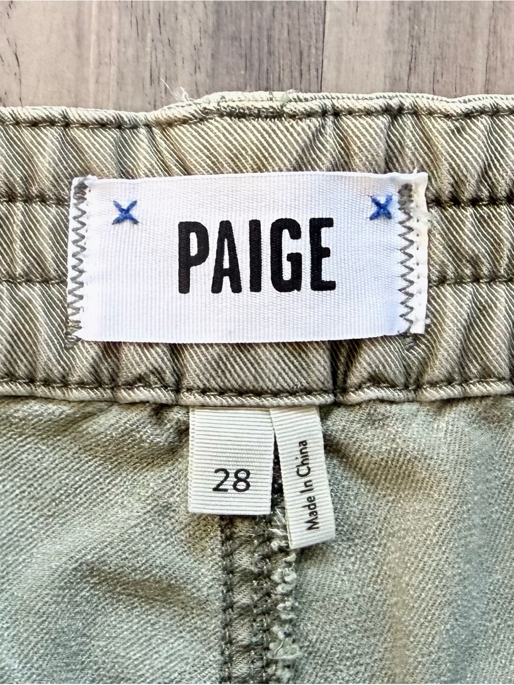 PAIGE Christy Vintage Coastal Green Pants Size 28 - Picture 11 of 13
